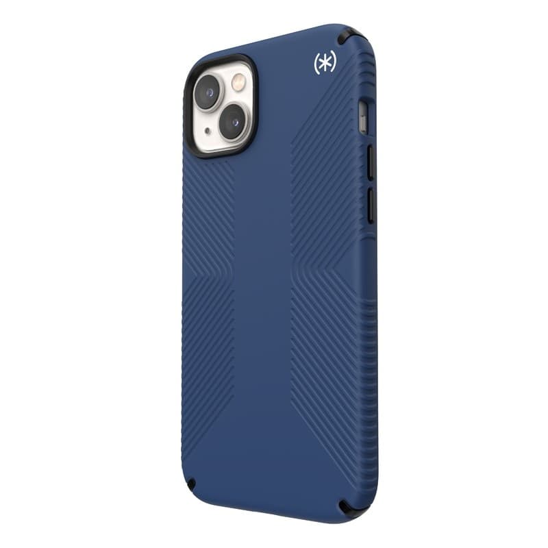 Speck Presidio2 Grip Magsafe - Custodia per iPhone 15 Plus / iPhone 14 Plus (blu costiero / nero / bianco) - 13