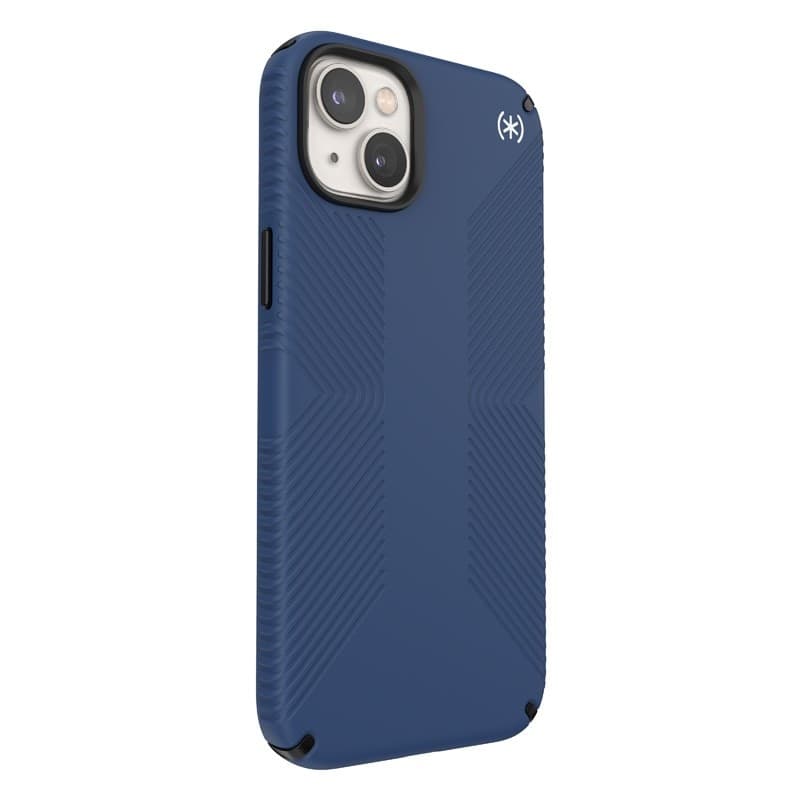 Speck Presidio2 Grip Magsafe - Custodia per iPhone 15 Plus / iPhone 14 Plus (blu costiero / nero / bianco) - 14