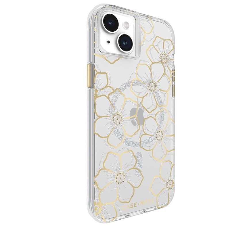 Case-Mate Floral Gems MagSafe - iPhone 15 Plus Case (Gold) - 2