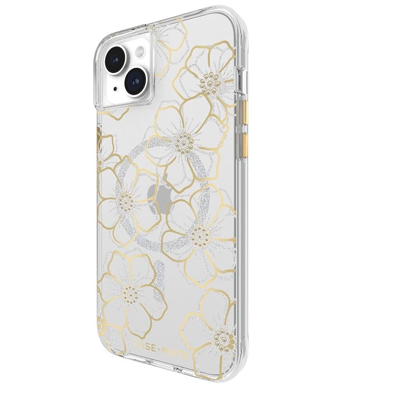 Case-Mate Floral Gems MagSafe - iPhone 15 Plus Case (Gold) - 13