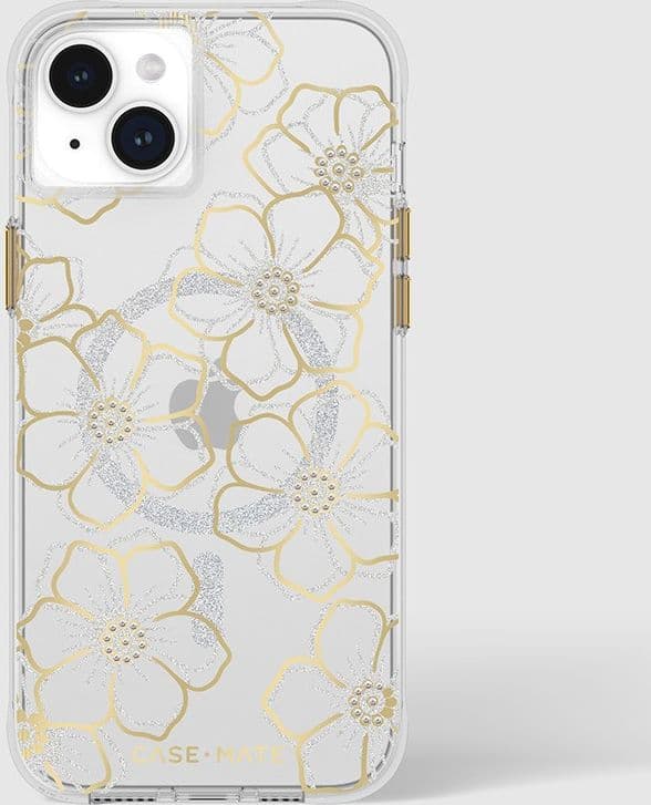 Case-Mate Floral Gems MagSafe - iPhone 15 Plus Case (Gold) - 16