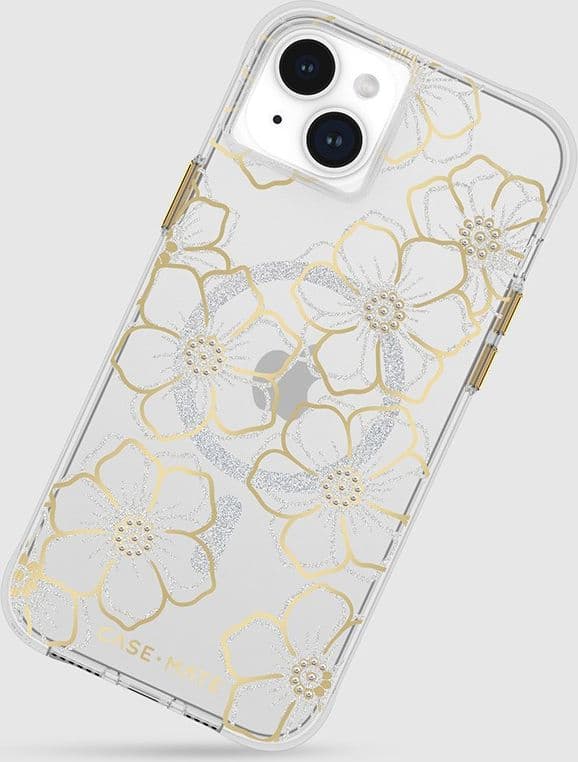 Case-Mate Floral Gems MagSafe - iPhone 15 Plus Case (Gold) - 18