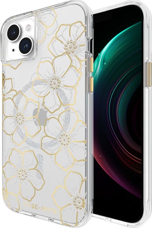 Case-Mate Floral Gems MagSafe - iPhone 15 Plus Case (Gold) - 5