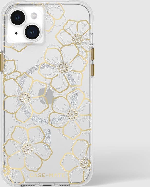 Case-Mate Floral Gems MagSafe - iPhone 15 Plus Case (Gold) - 6
