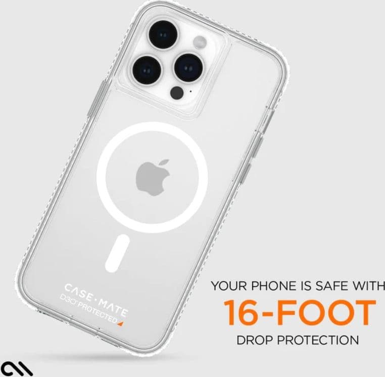 Case-Mate Ultra Tough plus D3O MagSafe - iPhone 15 Pro Max Case (Clear) - 19