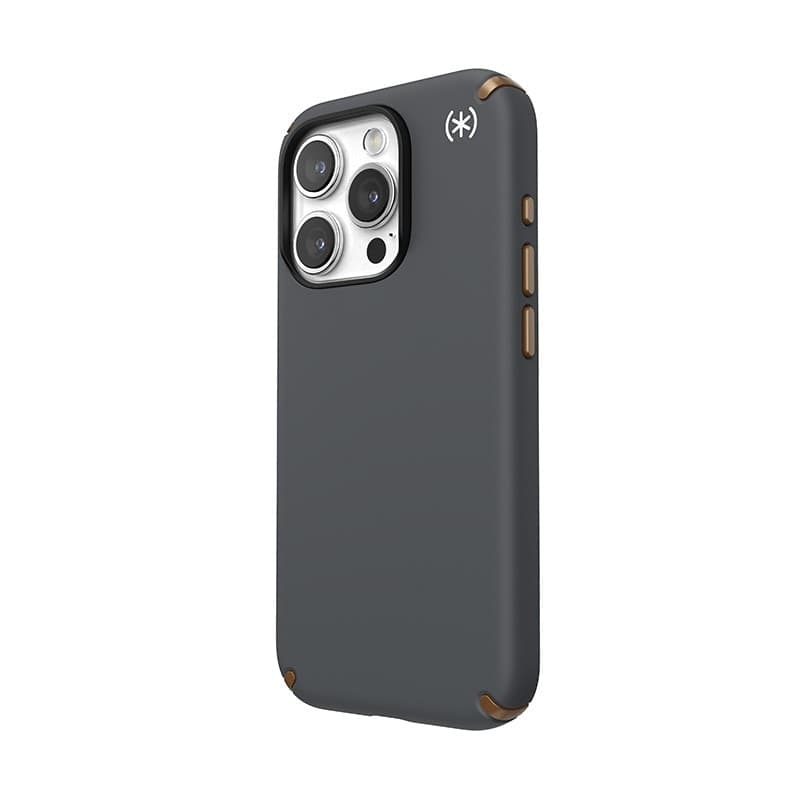 Speck Presidio2 Pro Magsafe - Custodia per iPhone 15 Pro (grigio antracite / bronzo freddo / bianco) - 13