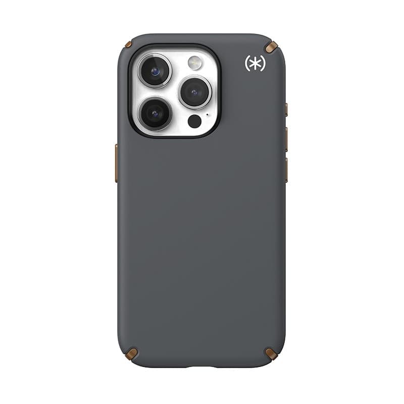 Speck Presidio2 Pro Magsafe - Custodia per iPhone 15 Pro (grigio antracite / bronzo freddo / bianco) - 17