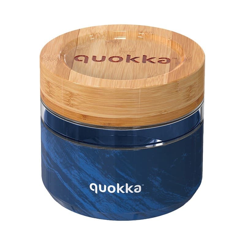 Quokka Deli Food Jar - Contenitore per alimenti in vetro / Lunchbox 500 ml (effetto legno) - 4