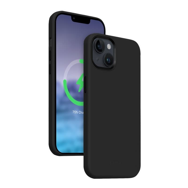 Crong Color Cover LUX Magnetic - Custodia MagSafe per iPhone 15 Plus (Nero) - 11
