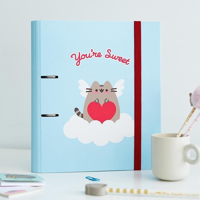 Pusheen - Raccoglitore A4 della collezione Purrfect Love (2 anelli, elastico) - 11