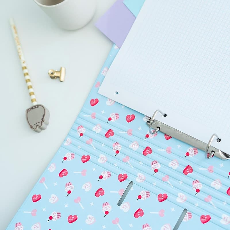 Pusheen - Raccoglitore A4 della collezione Purrfect Love (2 anelli, elastico) - 6