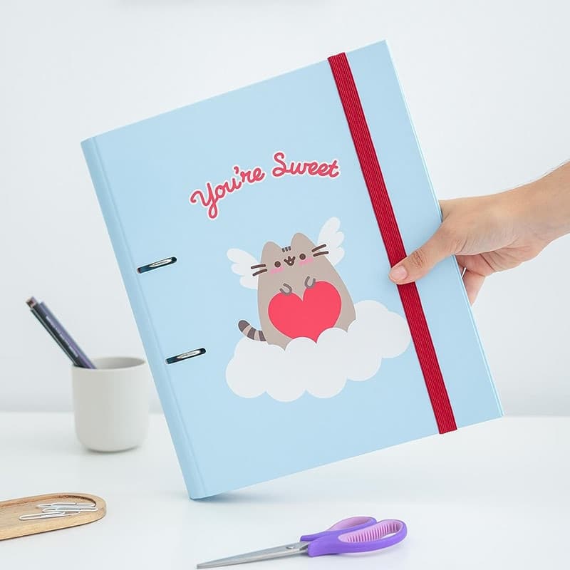 Pusheen - Raccoglitore A4 della collezione Purrfect Love (2 anelli, elastico) - 7