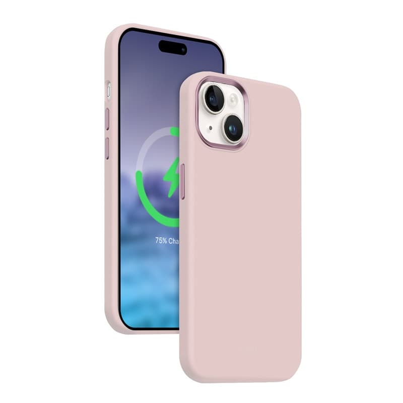 Crong Color Cover LUX Magnetic - Custodia MagSafe per iPhone 15 Plus (Rosa)