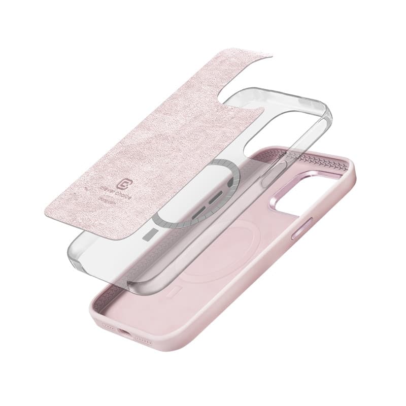 Crong Color Cover LUX Magnetic - Custodia MagSafe per iPhone 15 Plus (Rosa) - 2