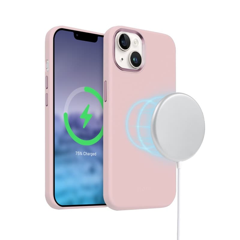 Crong Color Cover LUX Magnetic - Custodia MagSafe per iPhone 15 Plus (Rosa) - 7