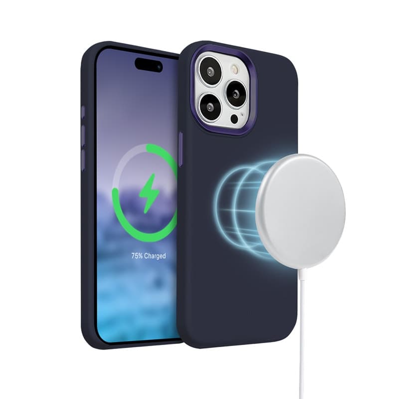 Crong Color Cover LUX Magnetic - Custodia MagSafe per iPhone 15 Pro Max (blu navy) - 7