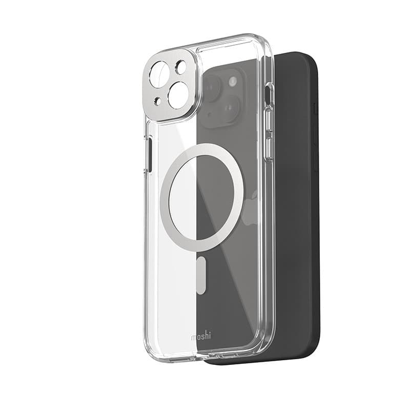 Moshi iGlaze MagSafe - Case for iPhone 15 Plus (Luna Silver) - 3