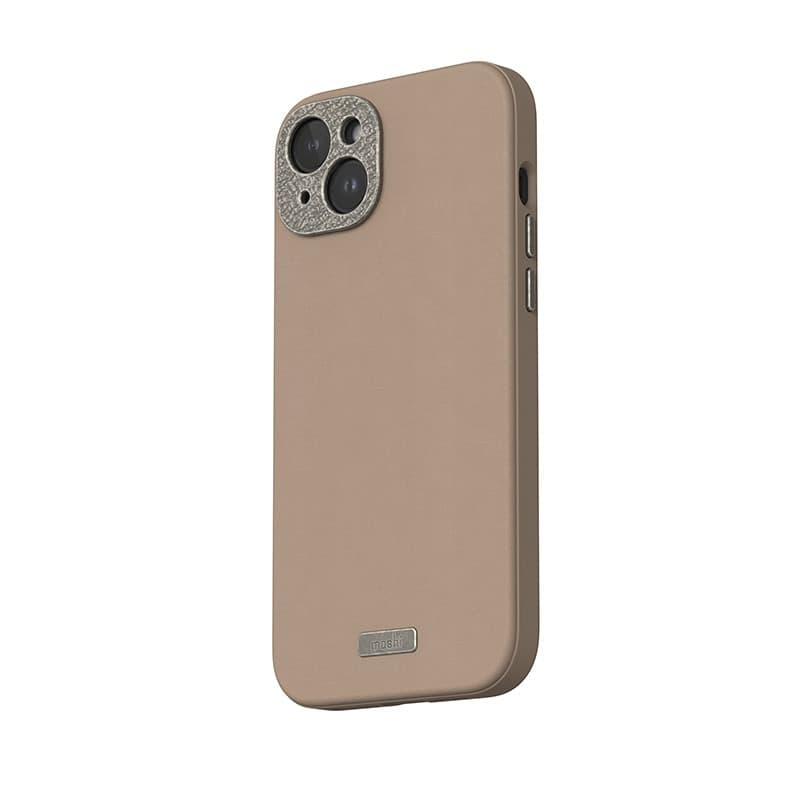 Moshi Napa MagSafe - Leather case for iPhone 15 Plus (Woodsmoke Brown) - 2