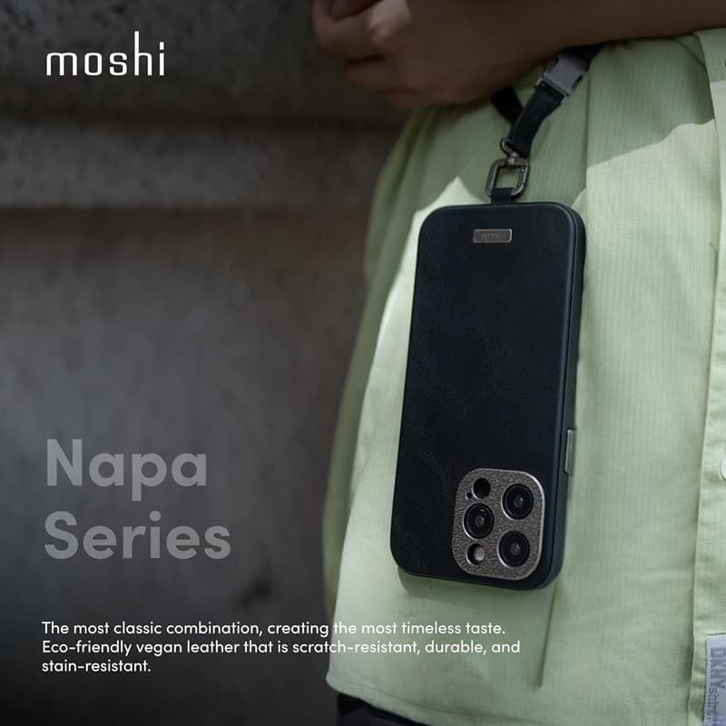 Moshi Napa MagSafe - Leather case for iPhone 15 Pro (Eggnog White) - 8