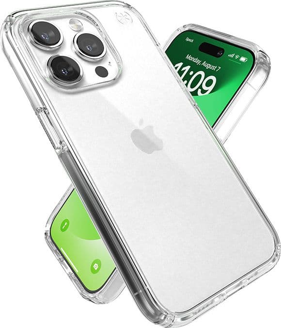 Speck Presidio Perfect-Clear - Custodia per iPhone 15 Pro (trasparente) - 6