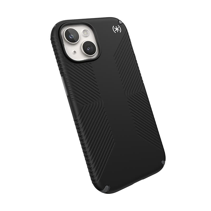 Speck Presidio2 Grip Magsafe - Custodia per iPhone 16e / iPhone 15 / iPhone 14 / iPhone 13 (Nero / Grigio ardesia / Bianco) - 14