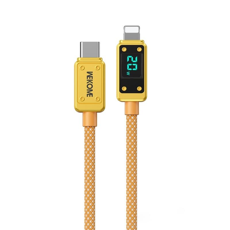 WEKOME WDC-08 Vanguard Series - USB-C to Lightning Fast Charging PD 20W connection cable 1 m (Gold) - 4