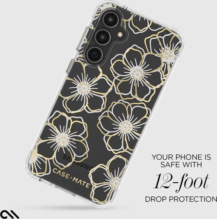Case-Mate Floral Gems - Case for Samsung Galaxy S23 FE 5G (Gold) - 20
