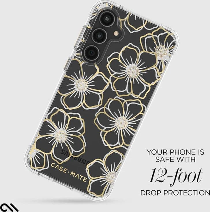Case-Mate Floral Gems - Case for Samsung Galaxy S23 FE 5G (Gold) - 10
