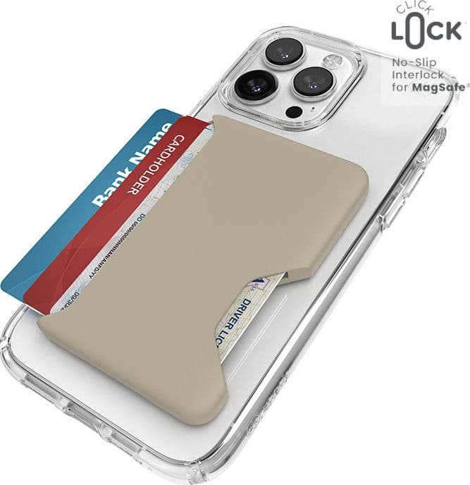 Portafoglio Speck ClickLock per MagSafe - Portafoglio magnetico MagSafe (quercia pallida)