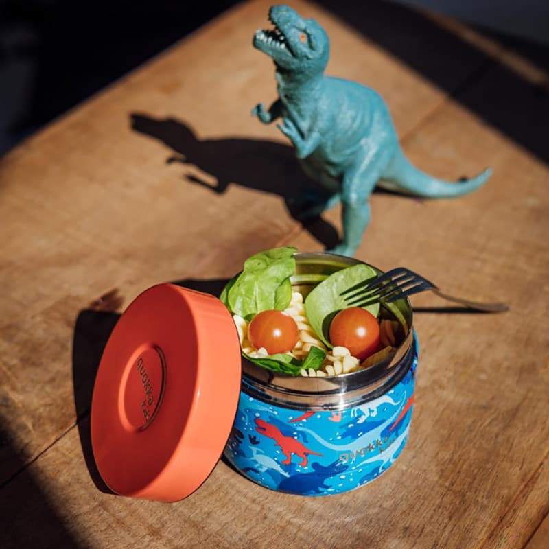 Quokka Whim Kids Food Jar - Contenitore termico per il pranzo / Thermos per bambini 369 ml (Dinosauro) - 2