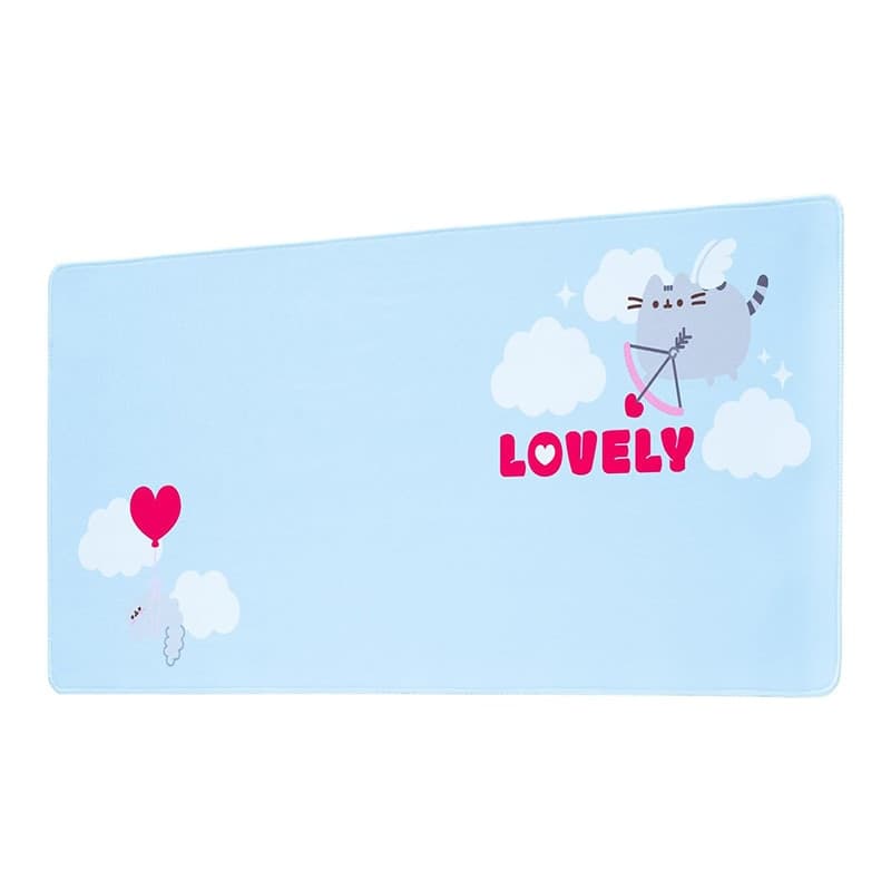 Pusheen - Tappetino da gioco/scrivania XXL della collezione Purrfect Love (80 x 35 cm)