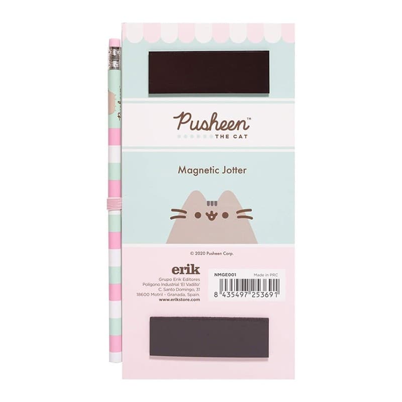 Pusheen - Quaderno magnetico / lista della spesa per il frigorifero + matita (10 x 21 cm) - 9