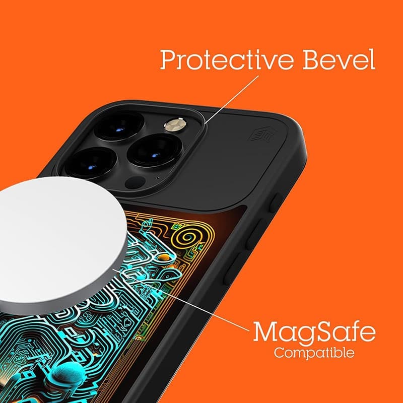 STM Reveal Warm MagSafe - Case for iPhone 15 Pro Max (Black Realm) - 4