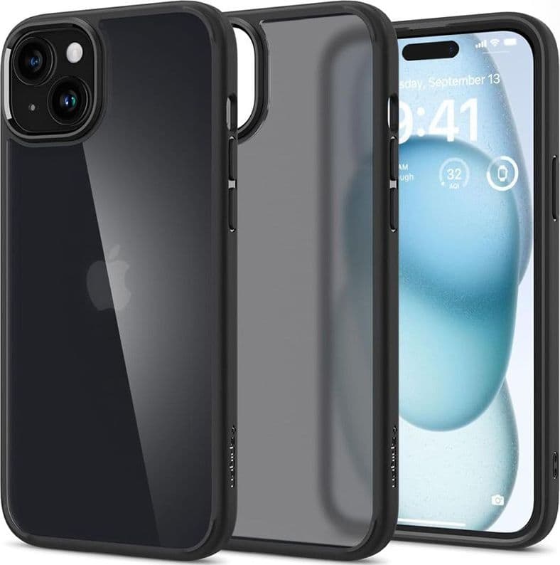 Spigen Ultra Hybrid - Case for iPhone 15 (Frost Black) - 11