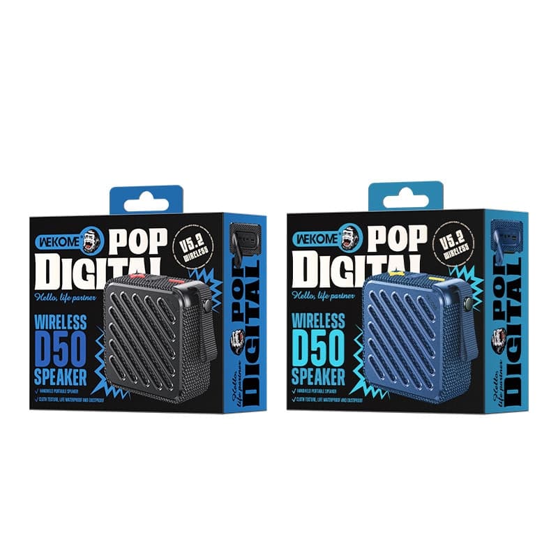 WEKOME D50 Pop Digital Series - Portable Wireless Bluetooth V5.2 Speaker (Black) - 2