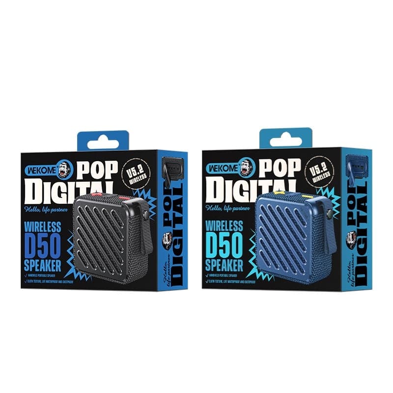 WEKOME D50 Pop Digital Series - Portable Wireless Bluetooth V5.2 Speaker (Black) - 5