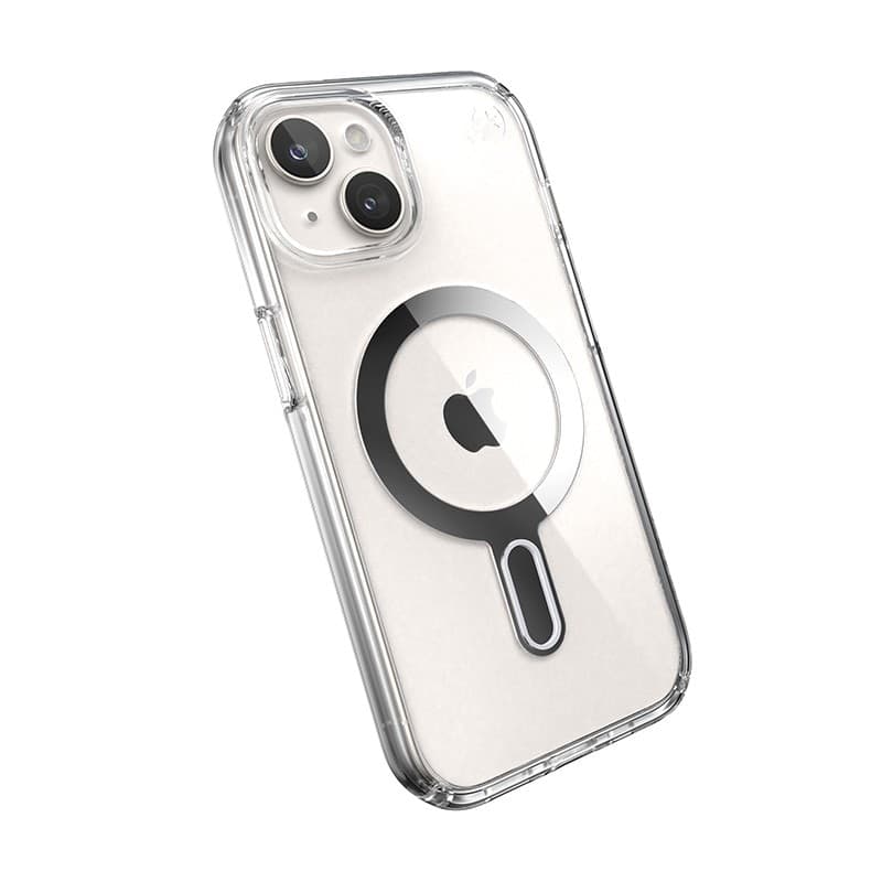 Speck Presidio Perfect-Clear ClickLock & MagSafe - Custodia per iPhone 16e / iPhone 15 / iPhone 14 / iPhone 13 (Trasparente / Fi - 16