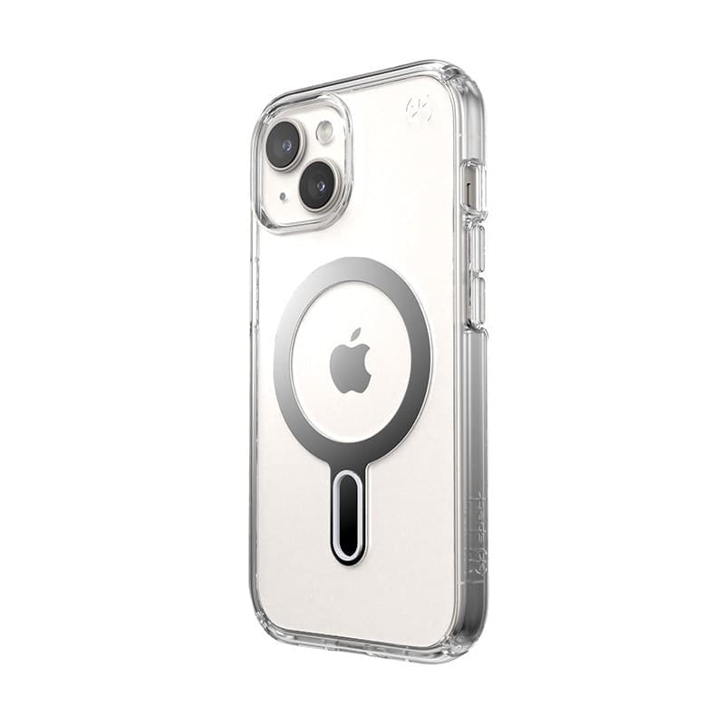 Speck Presidio Perfect-Clear ClickLock & MagSafe - Custodia per iPhone 16e / iPhone 15 / iPhone 14 / iPhone 13 (Trasparente / Fi - 17