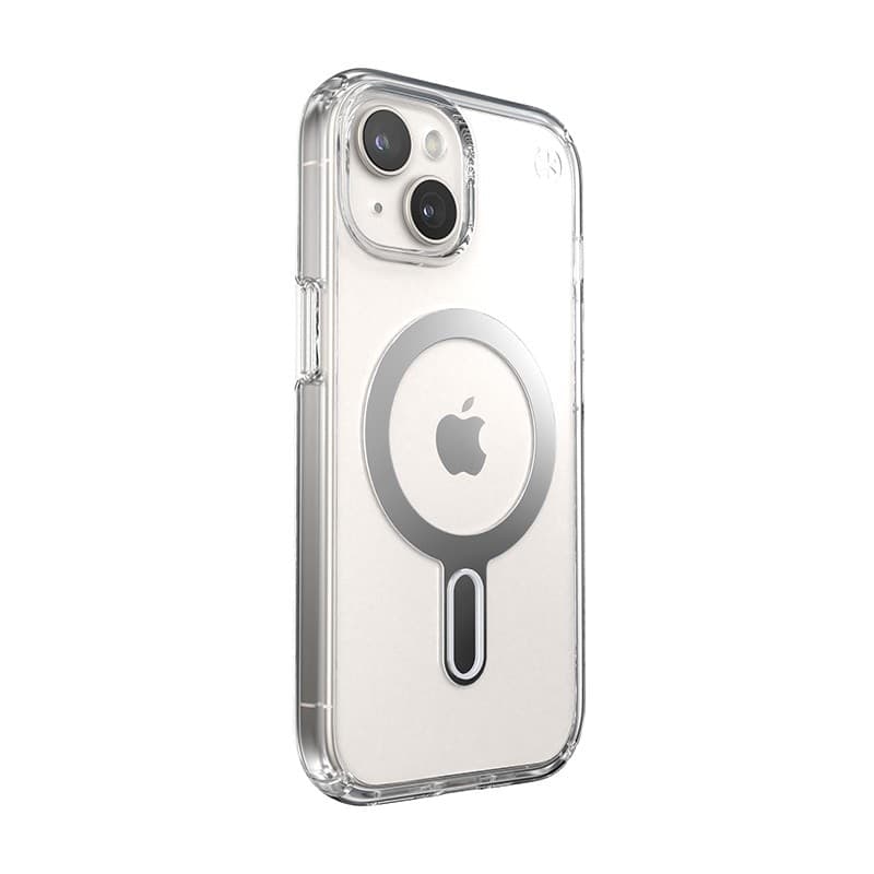 Speck Presidio Perfect-Clear ClickLock & MagSafe - Custodia per iPhone 16e / iPhone 15 / iPhone 14 / iPhone 13 (Trasparente / Fi - 18