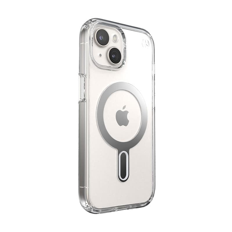 Speck Presidio Perfect-Clear ClickLock & MagSafe - Custodia per iPhone 16e / iPhone 15 / iPhone 14 / iPhone 13 (Trasparente / Fi - 8