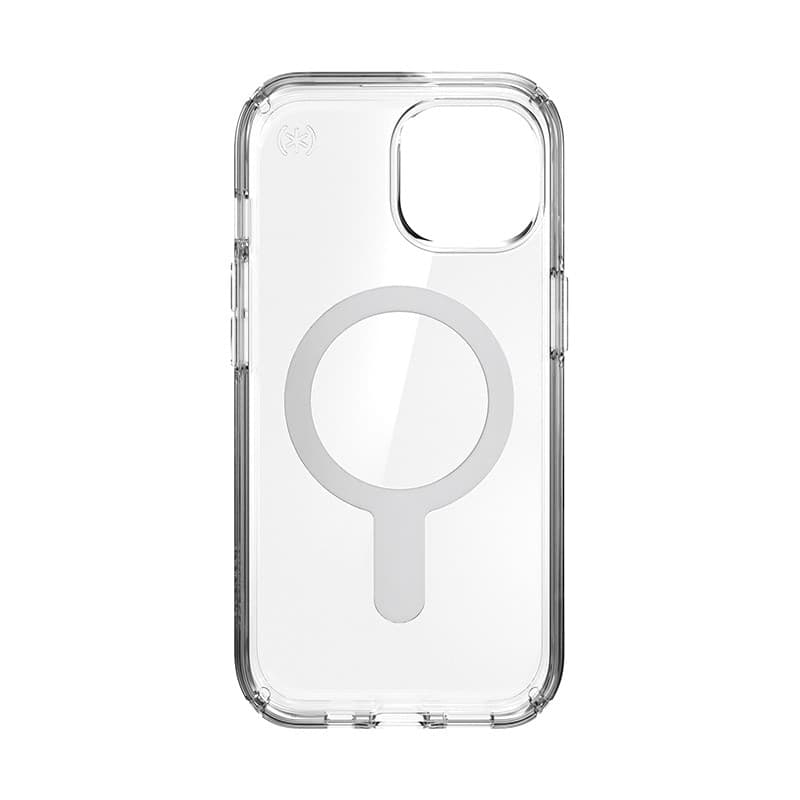 Speck Presidio Perfect-Clear ClickLock & MagSafe - Custodia per iPhone 16e / iPhone 15 / iPhone 14 / iPhone 13 (Trasparente / Fi - 9