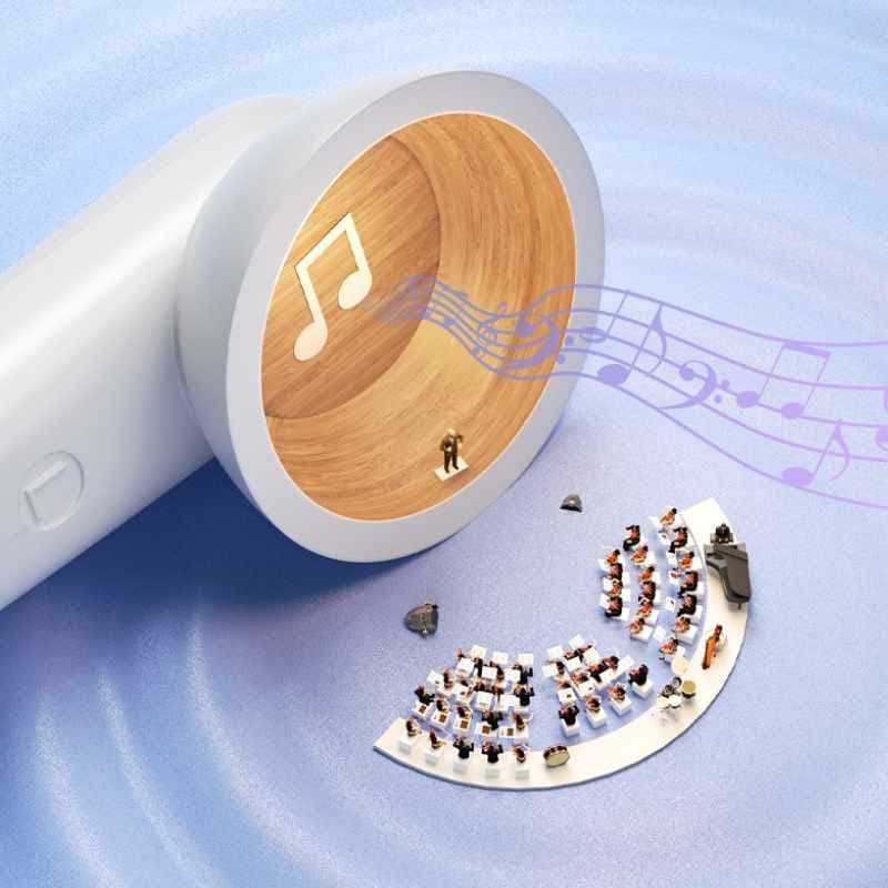 WEKOME S28 Pop Digital Series - Bluetooth V5.3 TWS wireless headphones with charging case with projector function (White) - 5