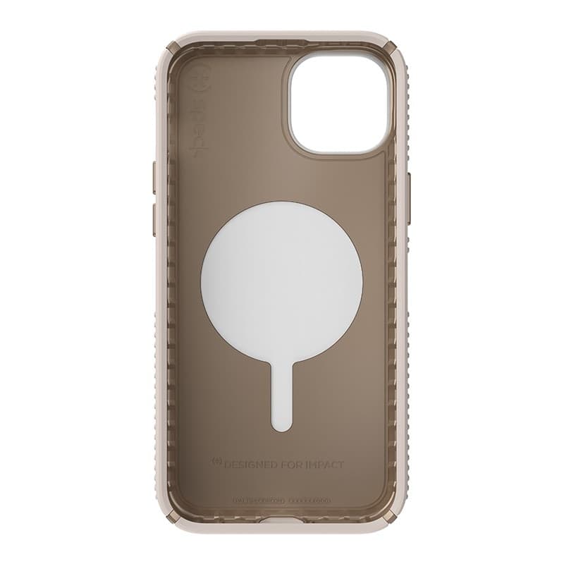 Speck Presidio2 Grip ClickLock e Magsafe - Custodia per iPhone 15 Plus / iPhone 14 Plus (Osso sbiancato / Oro antico / Marrone n - 20