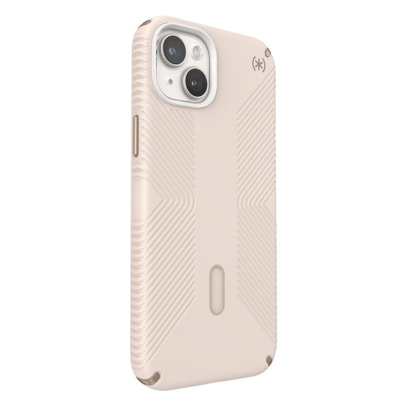 Speck Presidio2 Grip ClickLock e Magsafe - Custodia per iPhone 15 Plus / iPhone 14 Plus (Osso sbiancato / Oro antico / Marrone n - 8