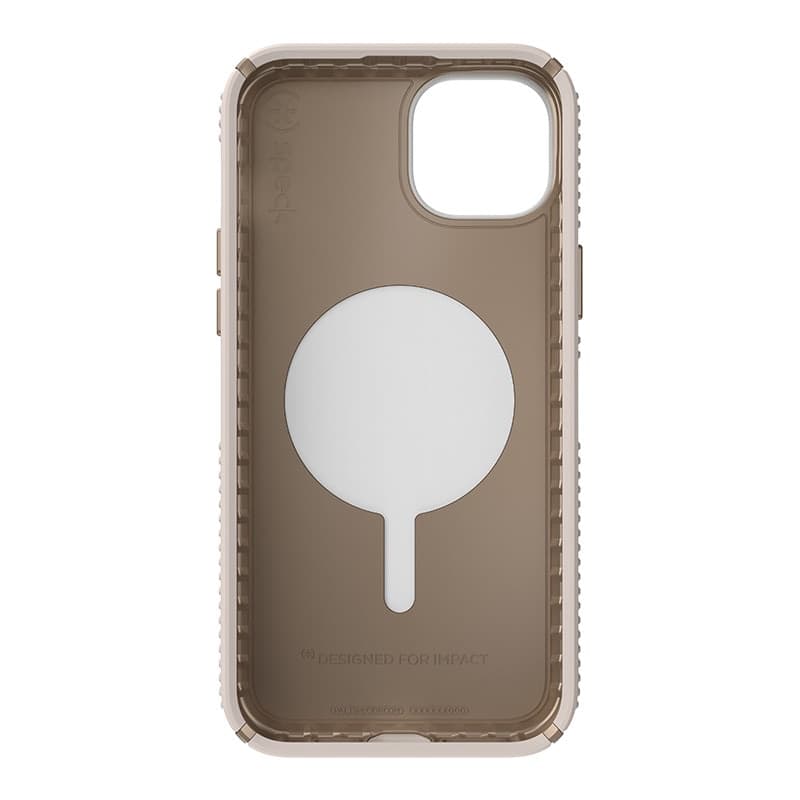 Speck Presidio2 Grip ClickLock e Magsafe - Custodia per iPhone 15 Plus / iPhone 14 Plus (Osso sbiancato / Oro antico / Marrone n - 10