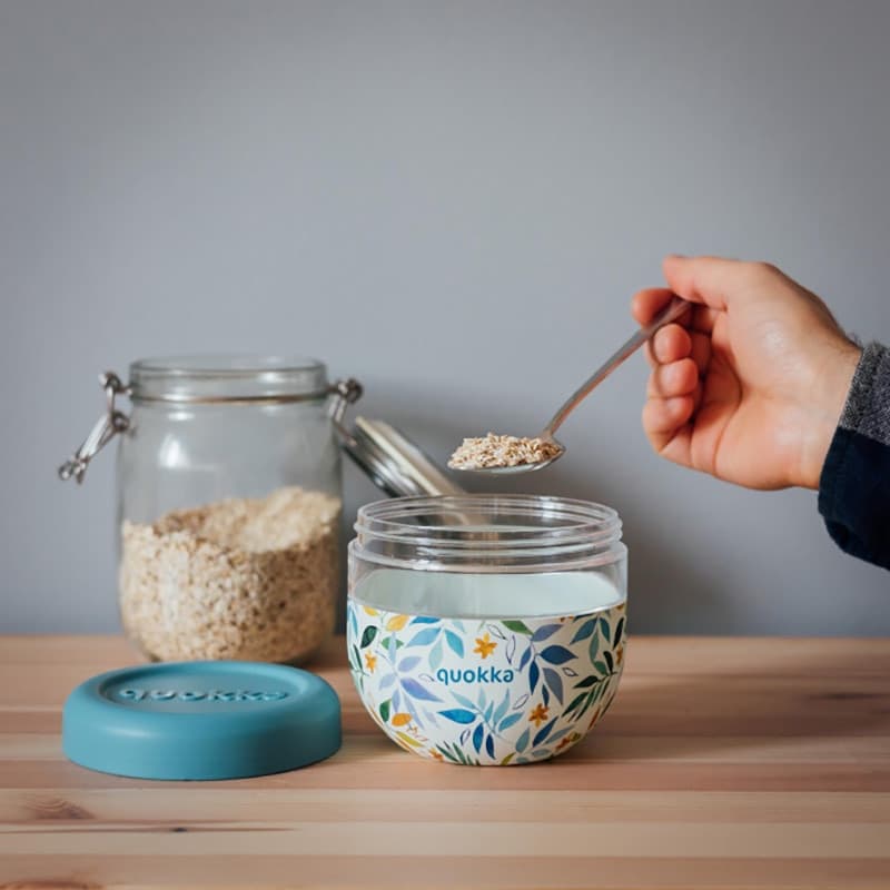 Quokka Bubble Food Jar - Contenitore per alimenti / Lunchbox 770 ml (foglie acquerello) - 2
