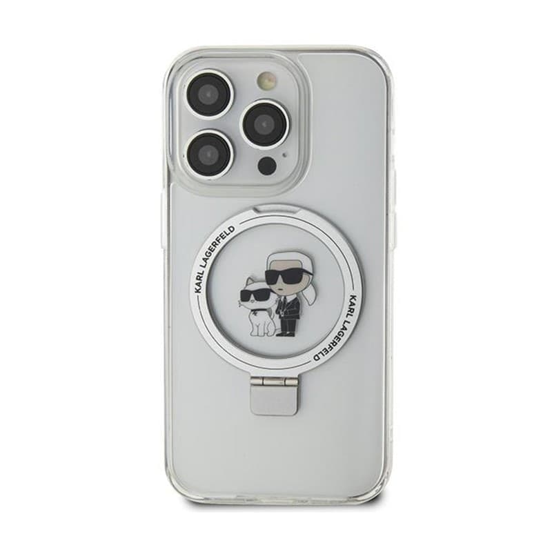 Karl Lagerfeld Ring Stand Karl & Choupette MagSafe - iPhone 11 Case (white) - 2