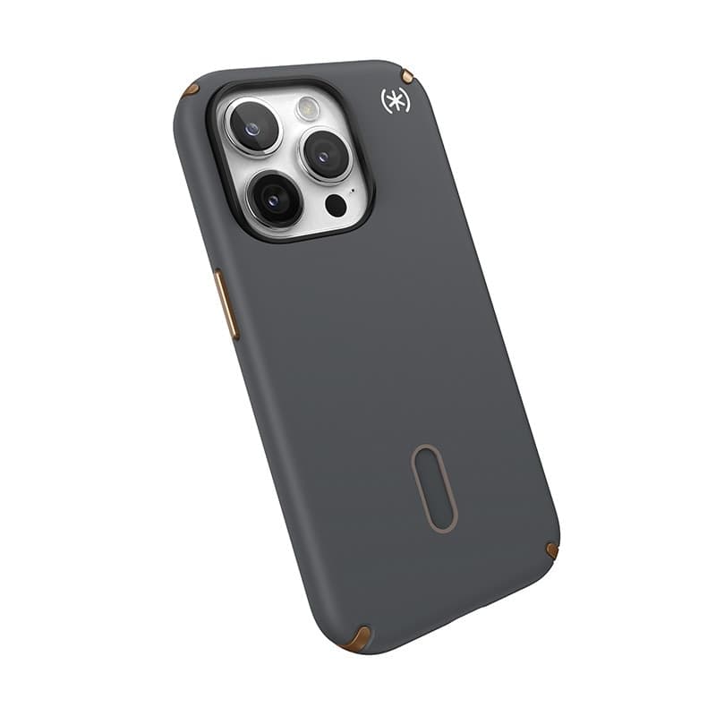 Speck Presidio2 Pro ClickLock e MagSafe - Custodia per iPhone 15 Pro (grigio antracite / bronzo freddo) - 6