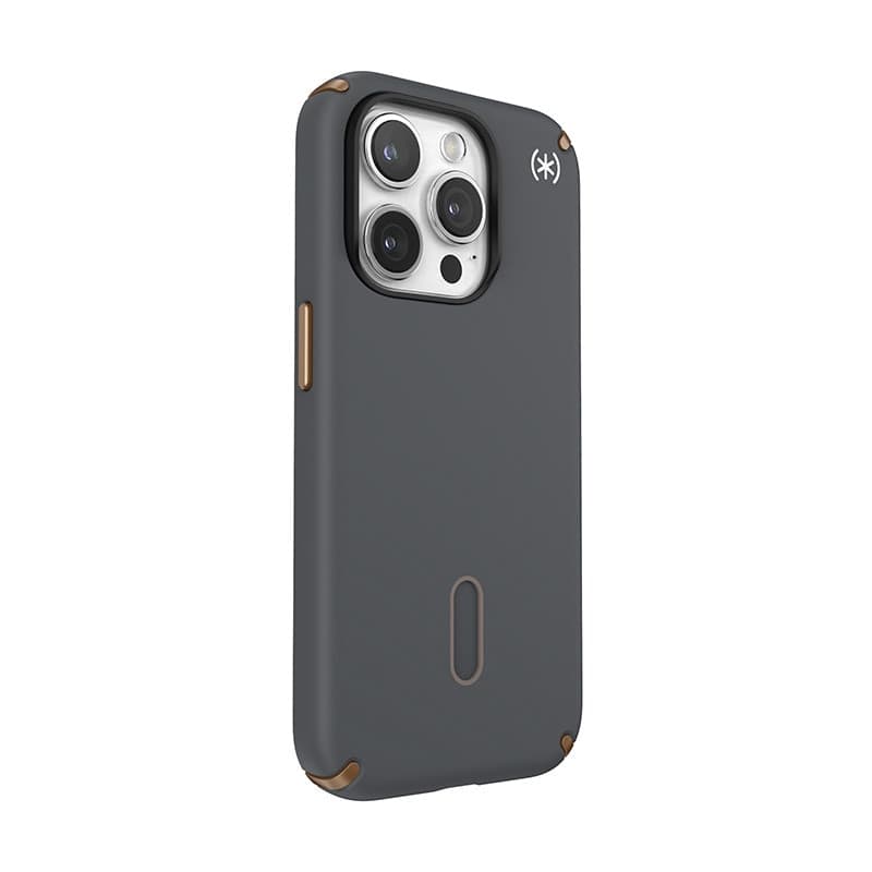 Speck Presidio2 Pro ClickLock e MagSafe - Custodia per iPhone 15 Pro (grigio antracite / bronzo freddo) - 8