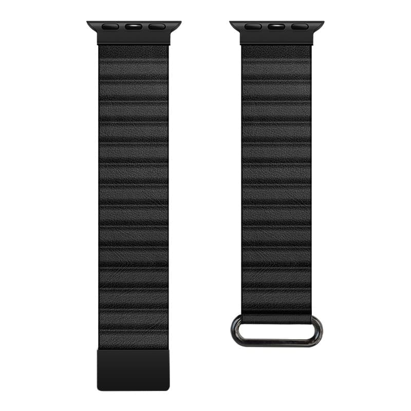 Crong Eclipse - Cinturino magnetico in pelle per Apple Watch 44/45/46/49 mm (nero) - 12